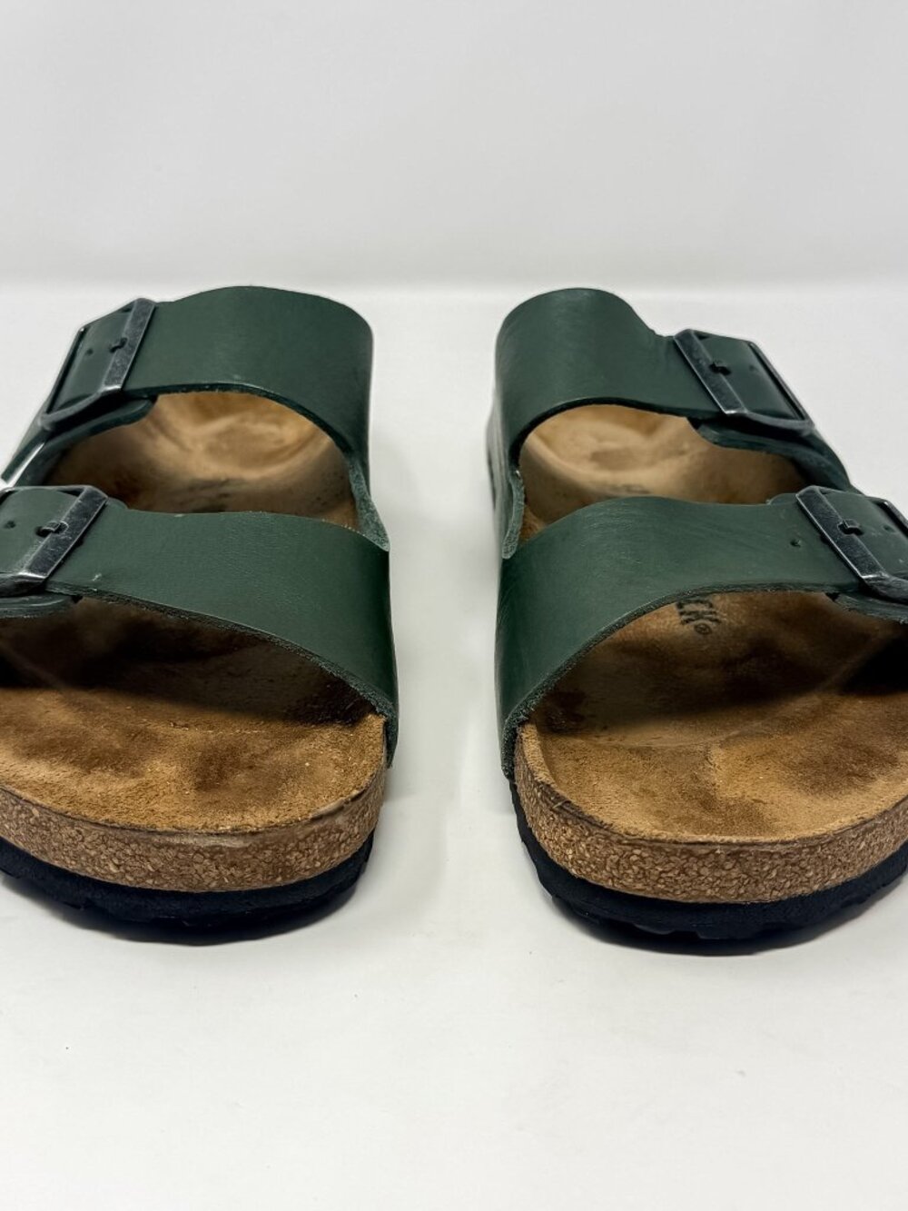 Birkenstock Unisex Arizona Oiled Leather Sandals Men's 9 / Women's 11 Green View 3